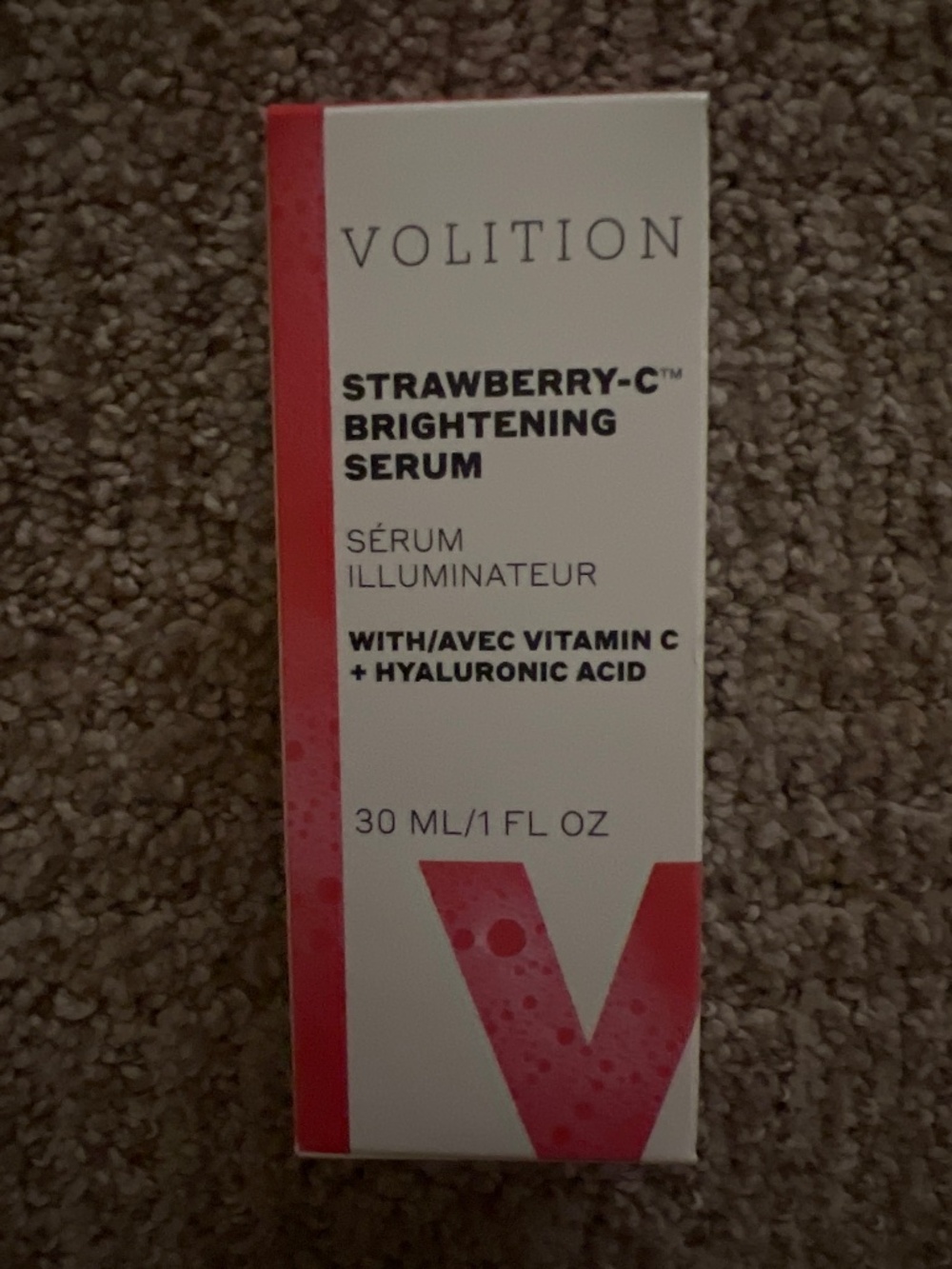 Volition Beauty Strawberry-C Brightening Serum Vitamin C Hyaluronic 1 oz Dropper